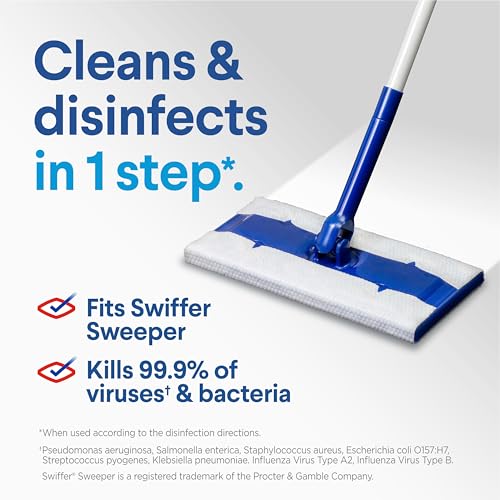 Clorox Disinfecting Wet Mop Pad, Disposable Mop Heads, Multi-Surface Floor Wipes, Rain photo 10