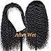 Unprocessed Virgin Brazilian Hair Deep Wave Lace Front Wigs Human Hair with Baby Hair Pre Plucked Transparent Lace Frontals Curly Wig Deep Water Wave Frontal Wigs Wet Wavy Wig(12