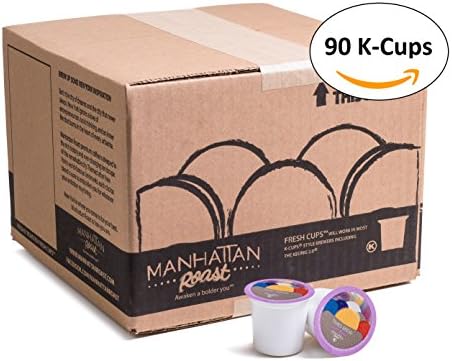 Manhattan Roast ‘Times Brew’ (Breakfast Blend / Light Roast) Single-Serve Coffee Freshcup works in most Keurig K-Cup Brewers 90 Count Box