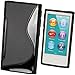 iGadgitz Dual Tone Black Durable Crystal Gel Skin (TPU) Case Cover for Apple iPod Nano 7th Generation 7G 16GB + Screen Protector