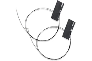 HUYUN 60cm/2ft 2pcs MHF4 IPEX WLAN Network Adapter PC Antenna for NGFF Intel 7260 8260 8265 9265 9260 9560 AX210 AX200NGW AX Killer M.2 IPEX4 Module Card