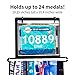 LISH Race Bib and Marathon Medal Display Rack - Wall Mounted Runners Medal Hanger Complete Set, Display up to 24 Medals and 20 Race Bibs, Includes 10 Free Flip Pouches (Black)