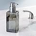 mDesign Foaming Soap Dispenser Pumps - Set of 2, Frost/Brushed, Smoke/Brushed