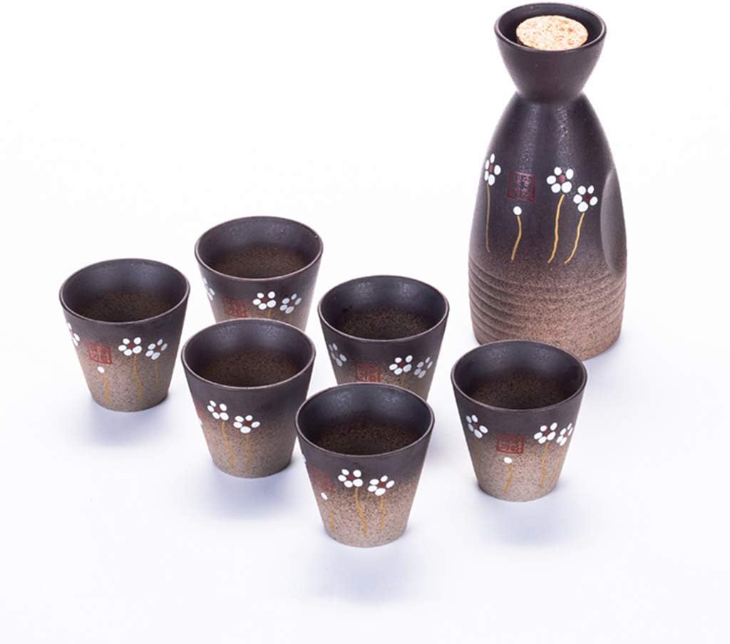 Sake Set Japanese 3 Piece Sake Cup Set Traditional Porcelain Pottery Ceramic Cups Crafts Wine