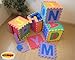 Edushape Foam Play Mat for Baby - Foam Interlocking Floor Mats with Bold Colors and Letter Tiles - Thick, Textured, Soft Foam Floor Mats for Kids, Babies and Toddlers