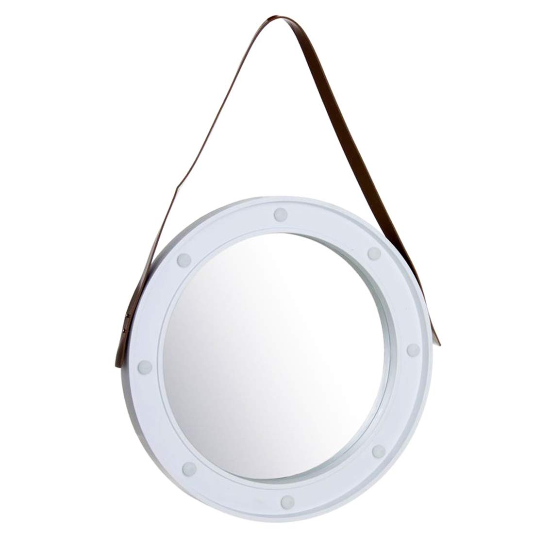 Casa D'Or DCASA Round Frame with LEDs Wall Mirrors Furniture Stickers Home Decoration Unisex Adult, Colour, Single
