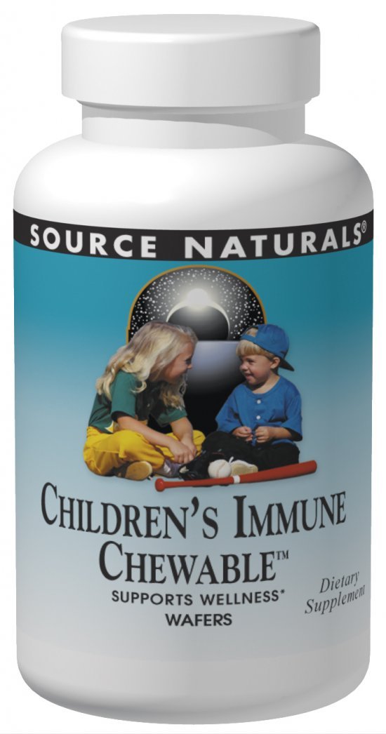 Source Naturals Wellness Children's Immune Chewable, Great-Tasting Defense Complex, 120 Wafers