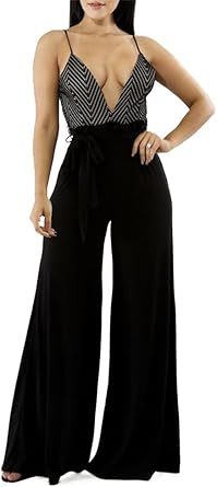 Amazon Com Goodtimes Usa Women Sexy Deep V Cut Open Back Black