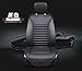 EDEALYN Universal Car Seat Cover PU Leather Car Seat Cushion Driver Seat Cover with Backrest- Car Front Seat Protector Fits 95% of Vehicles-1 Piece (Black-B)