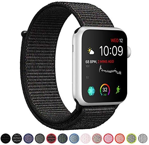 SYRE Compatible with Apple Watch Band Series 4/3/2/1 38mm 40mm 42mm 44mm, Lightweight Breathable Nylon Sport Band Replacement iWatch Series 4, Series 3, Series 2, Series 1