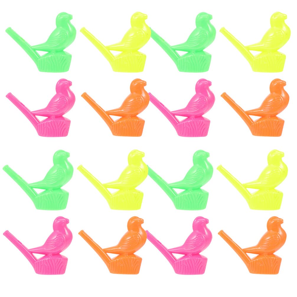 STOBOK 24Pcs Bird Water Whistle Plastic Bird Whistle Colorful Musical Instrument Toy for Party Favors Bath Play Fun