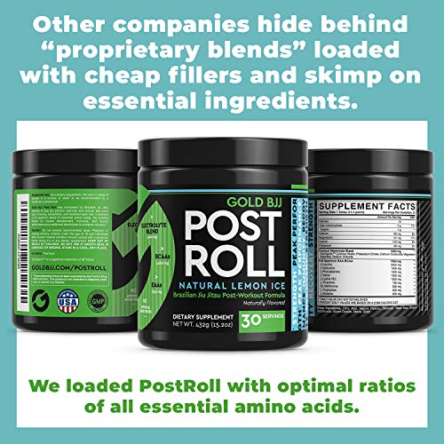Gold BJJ PostRoll Jiu Jitsu Post Workout Supplement with EAA & BCAA