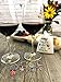 Hawaiian Beach Tropical Wine Glass Charms, Beach Theme Favors -Drink Markers For Parties, Set of 6, Wine Charms, Drink Markers with White Linen Storage Bag by Cork & Leaf