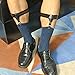NAVADEAL Black Red Green Stripe Pin Sock Garters Mens Womens Sock Suspender Accessories