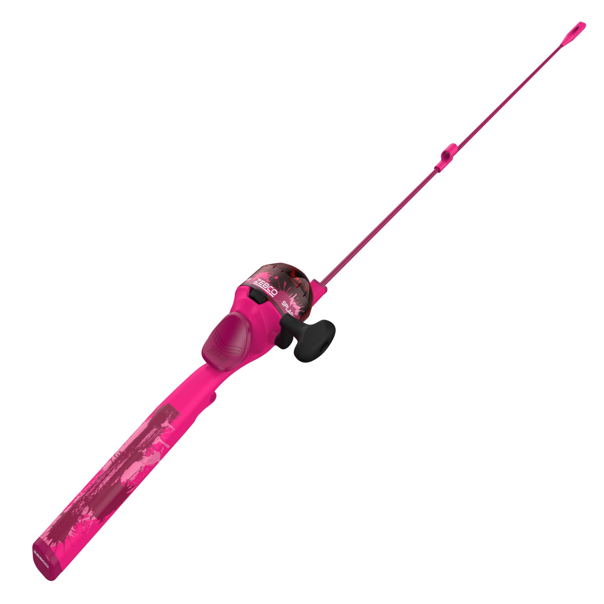 Photo 1 of ***MISSING PARTS***Zebco Kids Splash Floating Spincast Reel and Fishing Rod Combo, 29-Inch 1-Piece Fishing Pole, Size 20 Reel, Right-Hand Retrieve, Pre-Spooled with 6-Pound Cajun Line, Pink