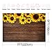 Mehofoto Sunflowers Brown Wooden Wall Backdrop Rustic Wood Sunflowers Birthday Party Background 7X5ft Vinyl Sunflowers Wood Birthday Party Photography Background