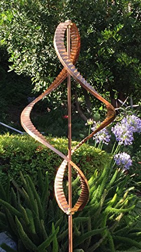 Stanwood wind sculpture kinetic dual helix spinner, one…