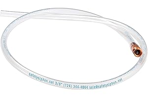The Original Safety Siphon 6 Foot Hose For Gasoline And More - 3/8" Valve Siphon Pump - Use for Cars, Boats, Mowers - Self Priming Pump Transfers 3.5 Gallons per Minute - FDA Food Grade for Home Brews