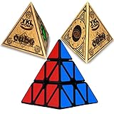 Pyraminx Pyramid Speed Magic Cube Puzzles by YKL World, 3x3 Speed Twist Cube Smart Toy Game for Christmas Birthday Gifts