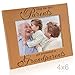 KATE POSH - Only The Best Parents get Promoted to Grandparents Picture Frame - Engraved Natural Wood Photo Frame - Grandma Gifts, Grandpa Gifts, for Grandparents (4x6-Horizontal)