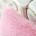 CaliTime Pack of 2 Super Soft Throw Pillow Covers Cases for Couch Sofa Bed Solid Plush Faux Fur 18 X 18 Inches Baby Pink