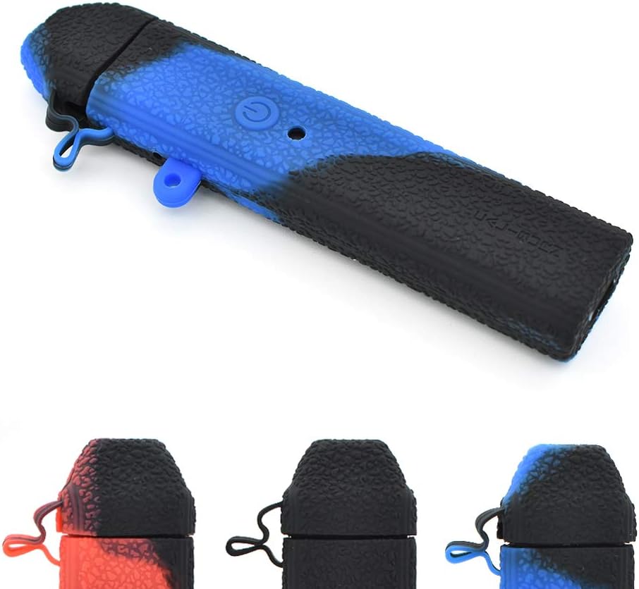 Cyameri Texture Case for Uwell Caliburn Kit Protective Silicone Skin Rubber Cover Sleeve Wrap Gel Shield Fits Uwell 11W Pod System (Blue & Black)