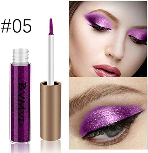 Women Makeup Eyeshadow,Colorful(TM) 2019 New Cosmetic Eyeshadow Fashion Single Color Metallic Smokey Eyeshadow Waterproof Glitter Liquid Eyeliner (E)