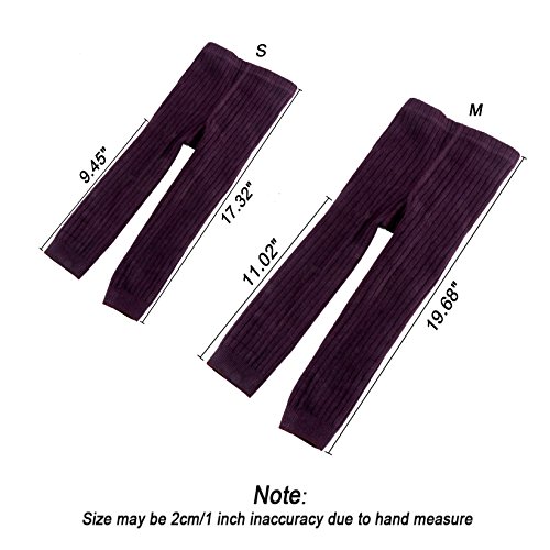 Ehdching 3 Pack Cable Knit Tights Cotton Leggings Stocking Pants for Baby Toddler Kids Girls (S(0-18 Months), Multicolor) - Thumbnail 4