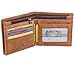 Polare Men's Cowboy Large Natural Cowhide Leather Wallet Brown Color