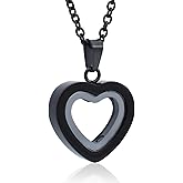 Heart-Shaped Glass Cremation Necklace for Ashes – Memorial Keepsake Jewelry for Loved Ones, Elegant Urn Pendant for Women & Men, Sympathy Gift for Remembrance