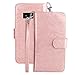 PASONOMI Note 8 Case, Note 8 Wallet Case with Detachable - [Folio Style] PU Leather Wallet case with ID&Card Holder Slot Wrist Strap for Samsung Galaxy Note 8 (Rose Gold, Samsung Galaxy Note 8)