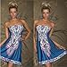Lowpricenice DaySeventh 1pc Women Summer Dress Wrapped Chest Waist Dress Bohemian Casual Blue