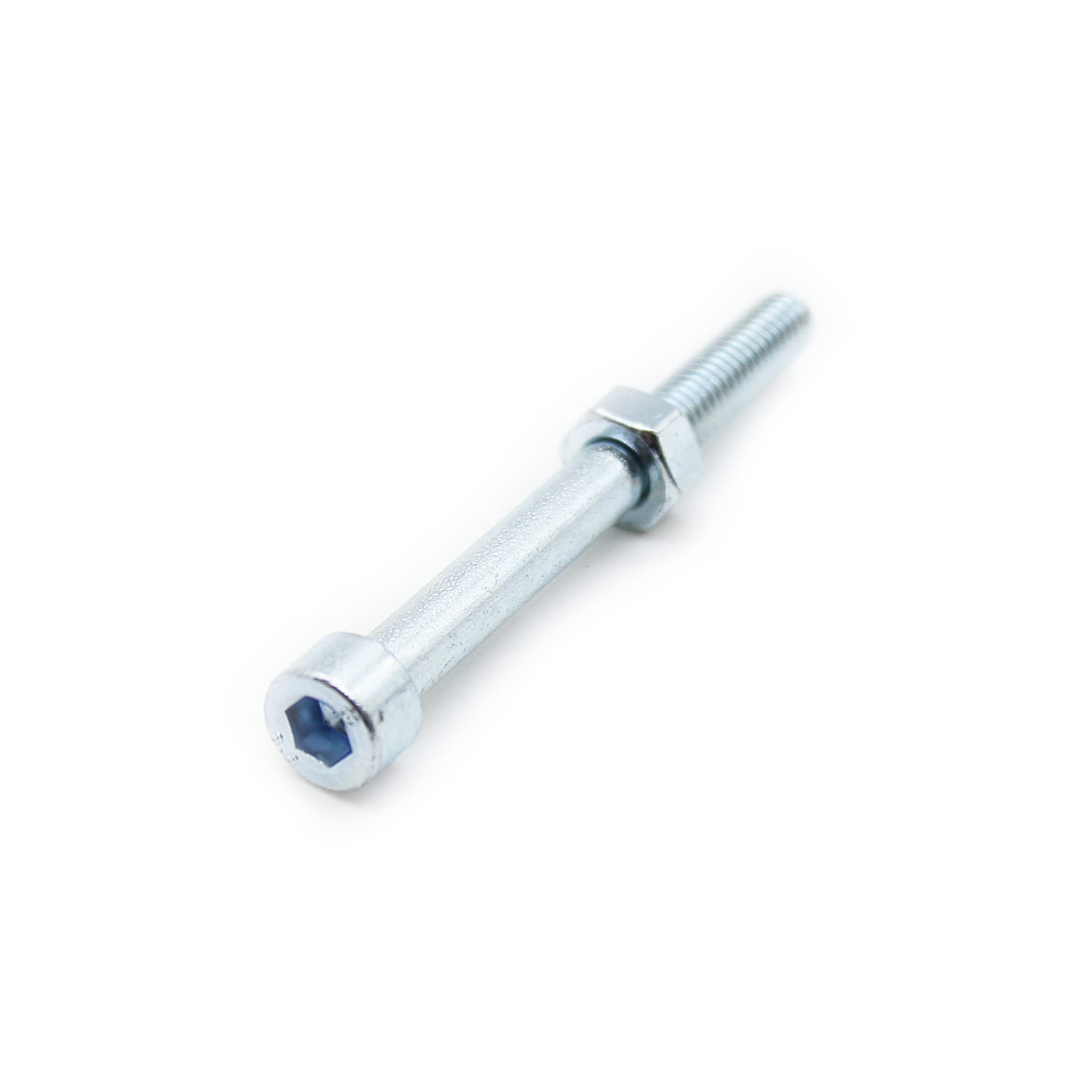 DOJA Barcelona | Screws with Nut for Fix | 25 DIN 912 M10 x 50 Allen Screws with 25 DIN 934 M10 Hex Nuts | Zinc Plated Steel | Applications: Machinry, Sheet Assembly, Urban Furniture