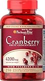 Puritan's Pride Cranberry Fruit Concentrate with C & E 4200 mg-250 Softgels