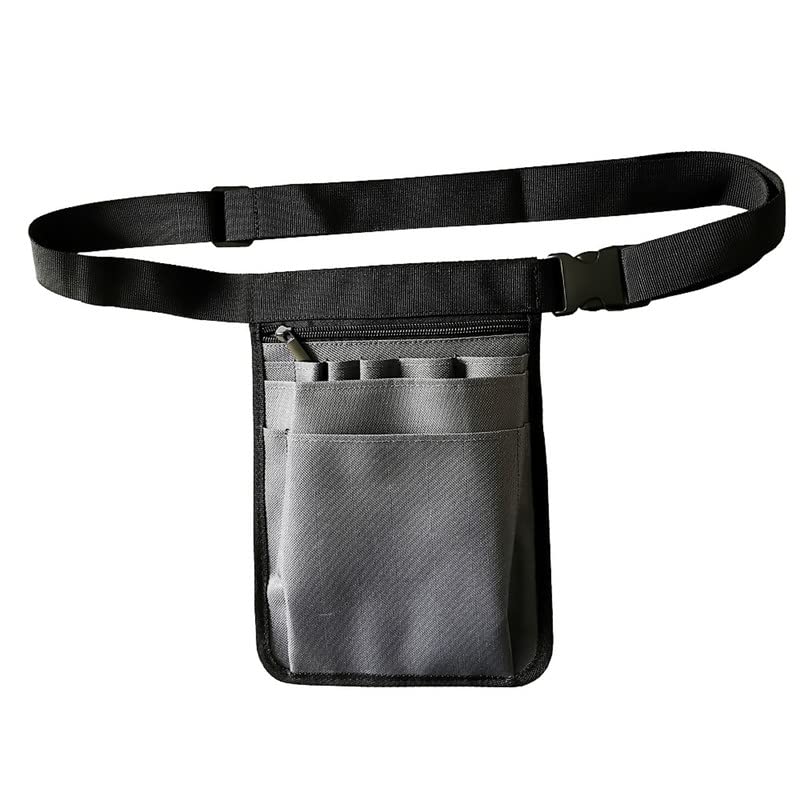 Nurse Utility Organizer Belt Fanny Pack Hip Bag Waist Pack Pouch Case for Medical Scissors Care Kit Tool (gray)