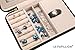 LE PAPILLION Small Jewelry Box for Travel PU Leather Travel Jewelry Case with Mirror | Black Jewelry Box Gift for Women Girls