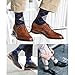 OKISS Mens Dress Cotton Socks Fashion Patterned Argyle Socks &Formal Business Socks Classic Cotton Dress Casual Socks for Men