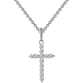 Lafonn Classic Sterling Silver Platinum Plated Lassire Simulated Diamond Necklace (0.36 CTTW)