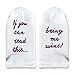 If You Can Read This Socks - Bring Me a Glass of Wine Novelty Socks, Funny Gift for Men and Women. No Show Funny Socks