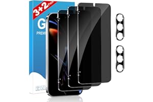GEVIAHO [3+2 Pack] Galaxy S24 Plus Privacy Tempered Glass Screen Protector and Camera Lens Protector,Anti Spy Case Friendly,Full Coverage,Compatible fingerprint unlock,for Samsung Galaxy S24 Plus 5G 6.7 Inch