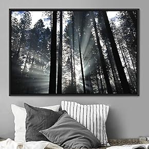 signwin Framed Canvas Wall Art Rustic Woods Brown...