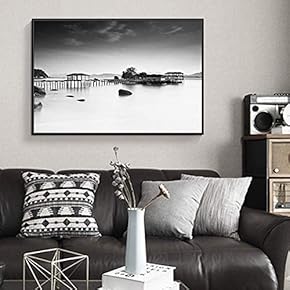 Floating Framed for Living Room Bedroom Black and...