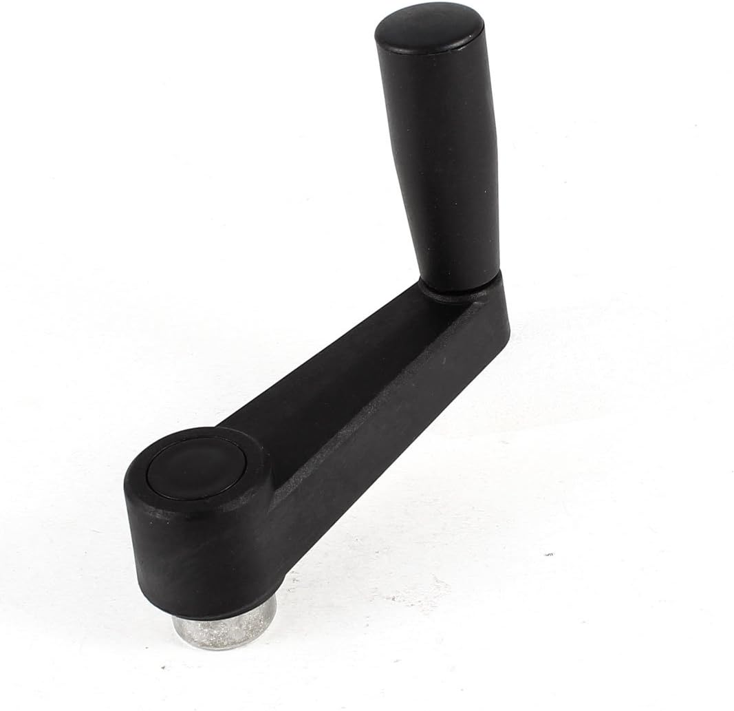 sourcing map Black Rotatable Grip M8 Mounting Hole Adjustable Handle for Machinery
