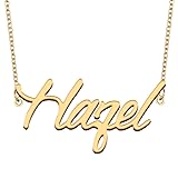 GR35Z9 Hazel Name Necklace Gift for Her His Friend