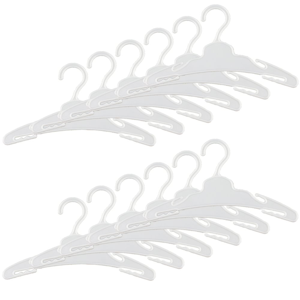 Miunana 12 Pcs Doll Hangers Set Clothes Hangers Kit for 16-18 Inch Baby Dolls, Newborn Dolls And Other 16-18 Inch Dolls