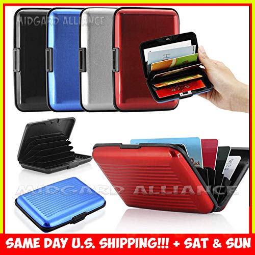 Download Amazon.com: SODIAL(R) Waterproof Business Id Credit Card Wallet Holder Aluminum Metal Case Box ...