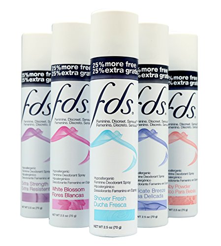 FDS Hypo-Allergenic Feminine Deodorant Spray,Delicate Breeze, 2oz + 25% BONUS (3-Pack)