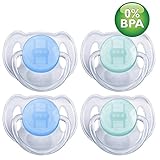 Philips Avent Translucent Toddler Pacifiers 6-18 Months - 4 Pack (Aqua/Blue)