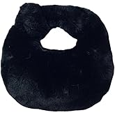 XPONNI Fuzzy Dumpling Bags, Cute Fluffy Y2k Handbags, Soft Knotted Faux Fur Bags with Zipper
