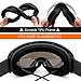 JULI Ski Goggles,Winter Snow Sports Snowboard Goggles with Anti-Fog UV Protection Detachable Dual Lens for Men Women Snowmobile Skiing Skating（Black Frame+VLT 18.5% REVO Silver）